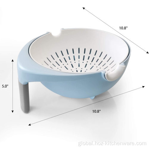 Sink Strainer Multifunctional 2 in 1 Kitchen Rolling Colander Bowl Supplier